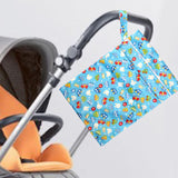 Maxbell Baby Nappy Bag Stroller Storage Bag Water Resistant Diaper Pouch for Daycare Blue