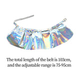 Maxbell 2xWaist Belt for Women Adjustable Buckle Fashion Ruffle Dress Belt Ladies Belt