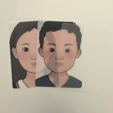 Maxbell 2xFace Painting Practice Board Stage Show Beginners Makeup Practice Face Board Clear
