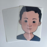 Maxbell 2xFace Painting Practice Board Stage Show Beginners Makeup Practice Face Board Clear