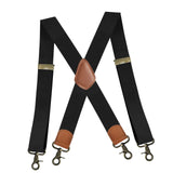 Maxbell 2xSuspenders for Men Heavy Duty Suspenders Adjustable Casual 3.5cm Wide Braces Black