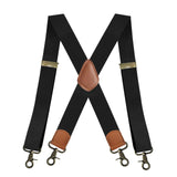 Maxbell 2xSuspenders for Men Heavy Duty Suspenders Adjustable Casual 3.5cm Wide Braces Black