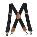 Maxbell 3xSuspenders for Men Heavy Duty Suspenders Adjustable Casual 3.5cm Wide Braces Black