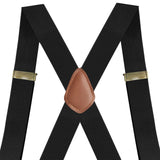 Maxbell 3xSuspenders for Men Heavy Duty Suspenders Adjustable Casual 3.5cm Wide Braces Black