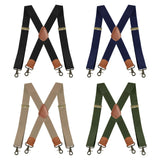Maxbell 3xSuspenders for Men Heavy Duty Suspenders Adjustable Casual 3.5cm Wide Braces Black