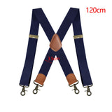 Maxbell 3xSuspenders for Men Heavy Duty Suspenders Adjustable Casual 3.5cm Wide Braces Navy