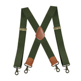 Maxbell 2xSuspenders for Men Heavy Duty Suspenders Adjustable Casual 3.5cm Wide Braces Green