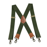 Maxbell 3xSuspenders for Men Heavy Duty Suspenders Adjustable Casual 3.5cm Wide Braces Green