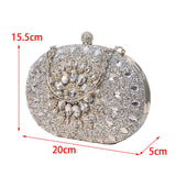 Maxbell 4xWomen Clutch Evening Bag Pouch Wedding Purse for Club Cocktail Party Wedding silver