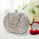Maxbell 4xWomen Clutch Evening Bag Pouch Wedding Purse for Club Cocktail Party Wedding silver