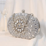 Maxbell 4xWomen Clutch Evening Bag Pouch Wedding Purse for Club Cocktail Party Wedding silver