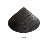 Maxbell 3xBamboo Hat Beach Sun Hats Weaved Hard Hat Crafting Kids Handicraft Asian Hat