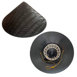 Maxbell 3xBamboo Hat Beach Sun Hats Weaved Hard Hat Crafting Kids Handicraft Asian Hat