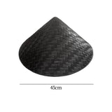Maxbell 3xBamboo Hat Beach Sun Hats Weaved Hard Hat Crafting Kids Handicraft Asian Hat