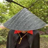 Maxbell 3xBamboo Hat Beach Sun Hats Weaved Hard Hat Crafting Kids Handicraft Asian Hat