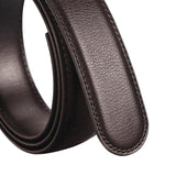PU Leather Ratchet Belt without Buckle Formal Stylish Replacement Belt Strap