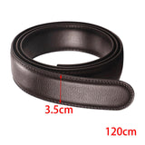 PU Leather Ratchet Belt without Buckle Formal Stylish Replacement Belt Strap