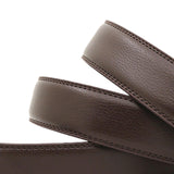 PU Leather Ratchet Belt without Buckle Formal Stylish Replacement Belt Strap