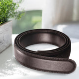 PU Leather Ratchet Belt without Buckle Formal Stylish Replacement Belt Strap