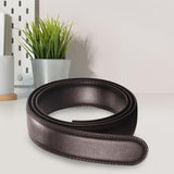 PU Leather Ratchet Belt without Buckle Formal Stylish Replacement Belt Strap