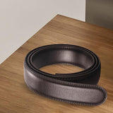 PU Leather Ratchet Belt without Buckle Formal Stylish Replacement Belt Strap