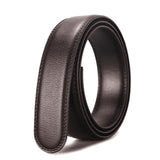 PU Leather Ratchet Belt without Buckle Formal Stylish Replacement Belt Strap