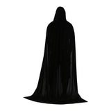 Maxbell 2xKids Halloween Cosplay Long Hooded Cloak Cape Accessory for Prop Photography 90cm Black