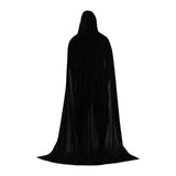 Maxbell 2xKids Halloween Cosplay Long Hooded Cloak Cape Accessory for Prop Photography 90cm Black