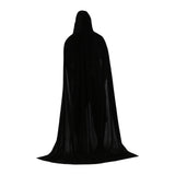 Maxbell 2xKids Halloween Cosplay Long Hooded Cloak Cape Accessory for Prop Photography 90cm Black