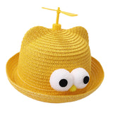 Maxbell Child Sun Hat Breathable Lightweight Cute Sunhat Kid Beach Hat Fisherman Cap Yellow