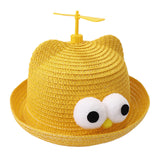 Maxbell Child Sun Hat Breathable Lightweight Cute Sunhat Kid Beach Hat Fisherman Cap Yellow