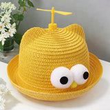 Maxbell Child Sun Hat Breathable Lightweight Cute Sunhat Kid Beach Hat Fisherman Cap Yellow