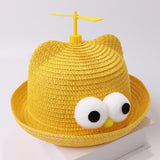 Maxbell Child Sun Hat Breathable Lightweight Cute Sunhat Kid Beach Hat Fisherman Cap Yellow