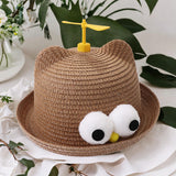 Maxbell Child Sun Hat Breathable Lightweight Cute Sunhat Kid Beach Hat Fisherman Cap Coffee