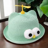Maxbell Child Sun Hat Breathable Lightweight Cute Sunhat Kid Beach Hat Fisherman Cap Green
