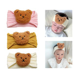 Maxbell Baby Headband with Bear Decor Children Wide Headbands Cute Headwear Hairband Pink