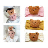 Maxbell Baby Headband with Bear Decor Children Wide Headbands Cute Headwear Hairband Pink