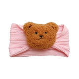 Maxbell Baby Headband with Bear Decor Children Wide Headbands Cute Headwear Hairband Pink