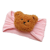 Maxbell Baby Headband with Bear Decor Children Wide Headbands Cute Headwear Hairband Pink