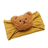 Maxbell Baby Headband with Bear Decor Children Wide Headbands Cute Headwear Hairband Yellow