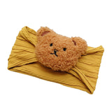 Maxbell Baby Headband with Bear Decor Children Wide Headbands Cute Headwear Hairband Yellow