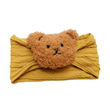 Maxbell Baby Headband with Bear Decor Children Wide Headbands Cute Headwear Hairband Yellow