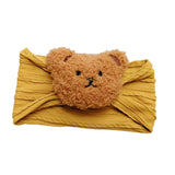 Maxbell Baby Headband with Bear Decor Children Wide Headbands Cute Headwear Hairband Yellow