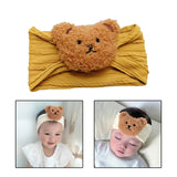 Maxbell Baby Headband with Bear Decor Children Wide Headbands Cute Headwear Hairband Yellow