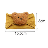Maxbell Baby Headband with Bear Decor Children Wide Headbands Cute Headwear Hairband Yellow