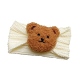 Maxbell Baby Headband with Bear Decor Children Wide Headbands Cute Headwear Hairband Beige