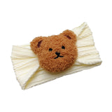 Maxbell Baby Headband with Bear Decor Children Wide Headbands Cute Headwear Hairband Beige
