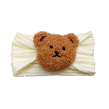 Maxbell Baby Headband with Bear Decor Children Wide Headbands Cute Headwear Hairband Beige