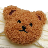 Maxbell Baby Headband with Bear Decor Children Wide Headbands Cute Headwear Hairband Beige