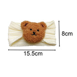 Maxbell Baby Headband with Bear Decor Children Wide Headbands Cute Headwear Hairband Beige